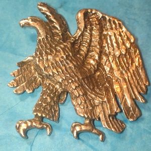 Unisex Vtg. Silver Eagle Pewter Pendant